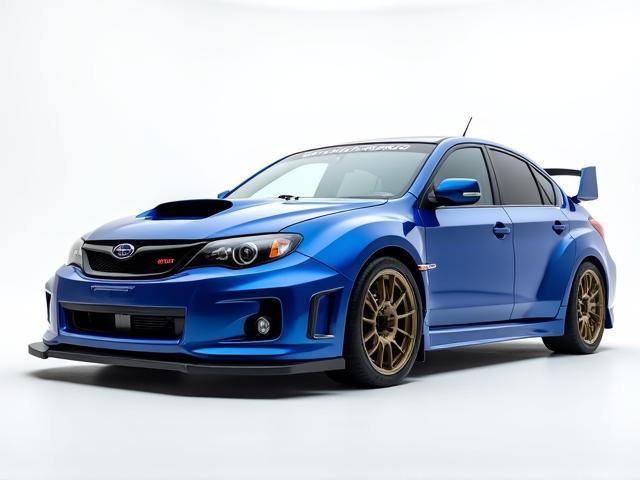 チューニングされたスバルWRX STIの側面画像